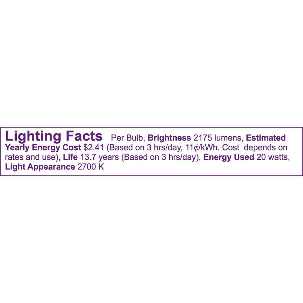 Philips 150-Watt Equivalent BR40 Dimmable LED Bulb with Warm Glow, Soft White 2700K, 4-Pack