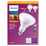 Philips 150-Watt Equivalent BR40 Dimmable LED Bulb with Warm Glow, Soft White 2700K, 4-Pack