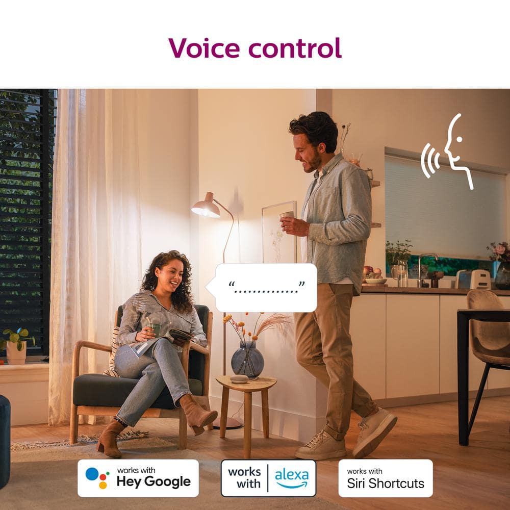 Philips Soft White A19 LED 60-Watt Equivalent Dimmable Smart Wi‑Fi WiZ Connected Wireless Light Bulb (2‑Pack)