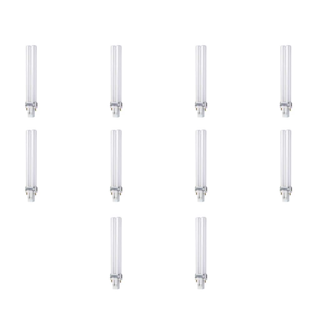 Philips 13-Watt Neutral (3500K) 2-Pin CFLni Light Bulb, GX23 Base, PL-S – 10-Pack