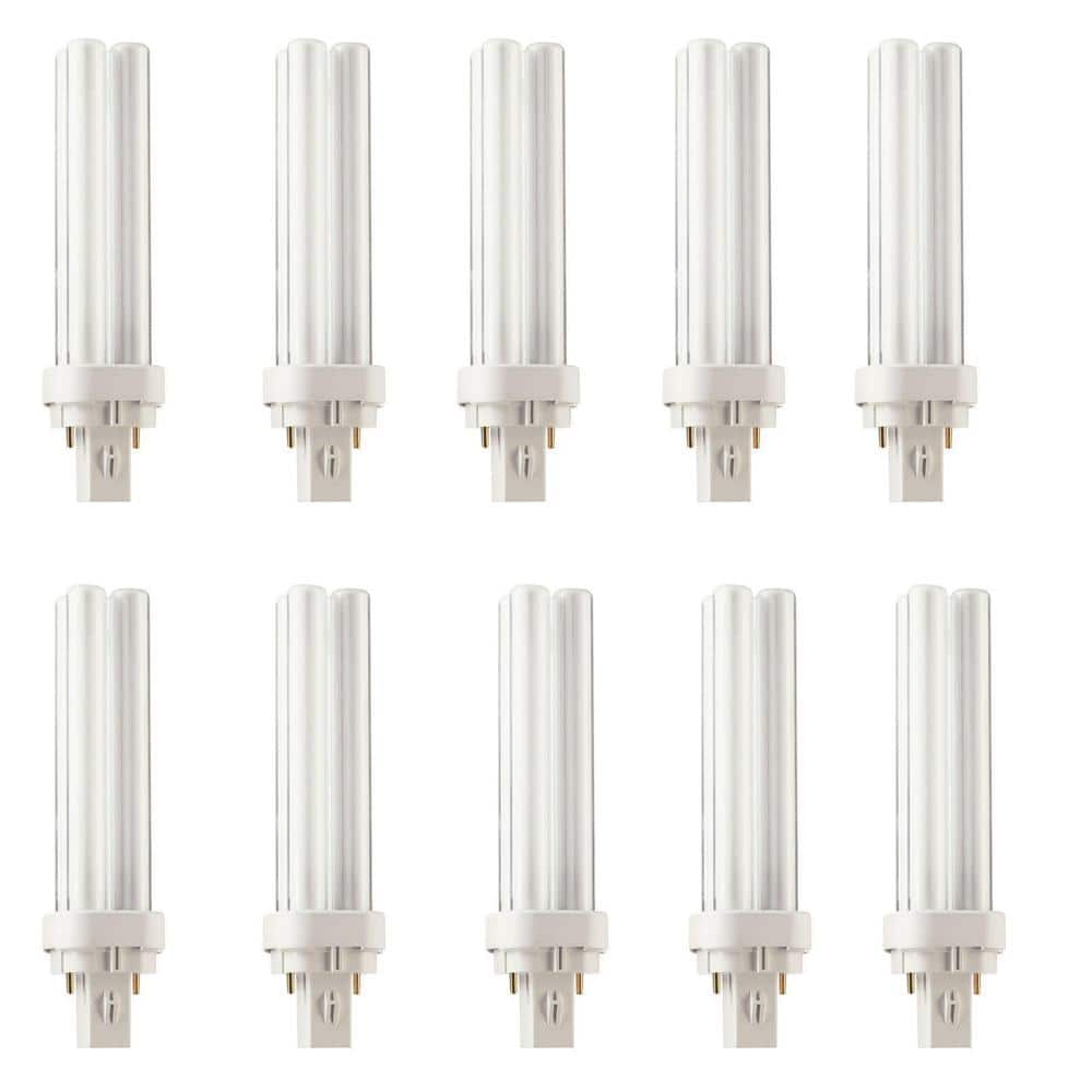 Philips 26-Watt G24d-3 CFLni 2-Pin Light Bulb, Neutral White 3500K, 10-Pack