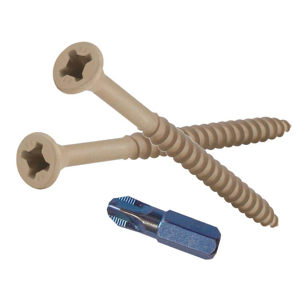 Phillips II Plus #9 2-1/2 in. Phillips-Square Flat-Head Wood Deck Screws (25 lb.-Pack)