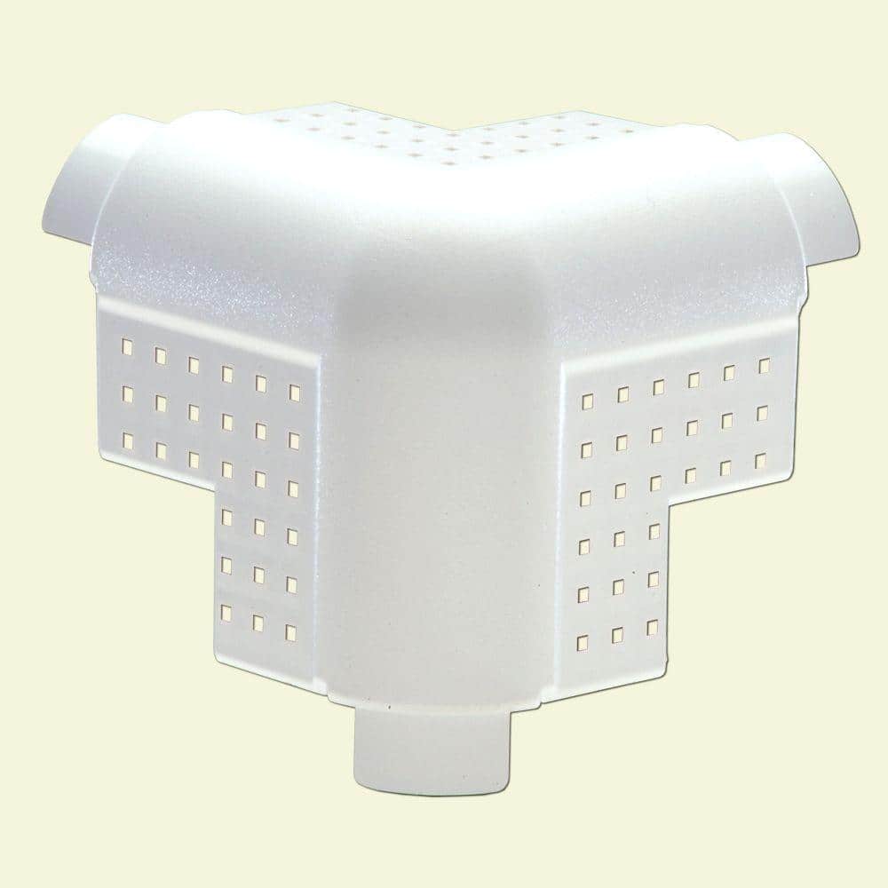Phillips Manufacturing Company 3/4 in. Vinyl 3-Way Corner Caps (50-Pack)