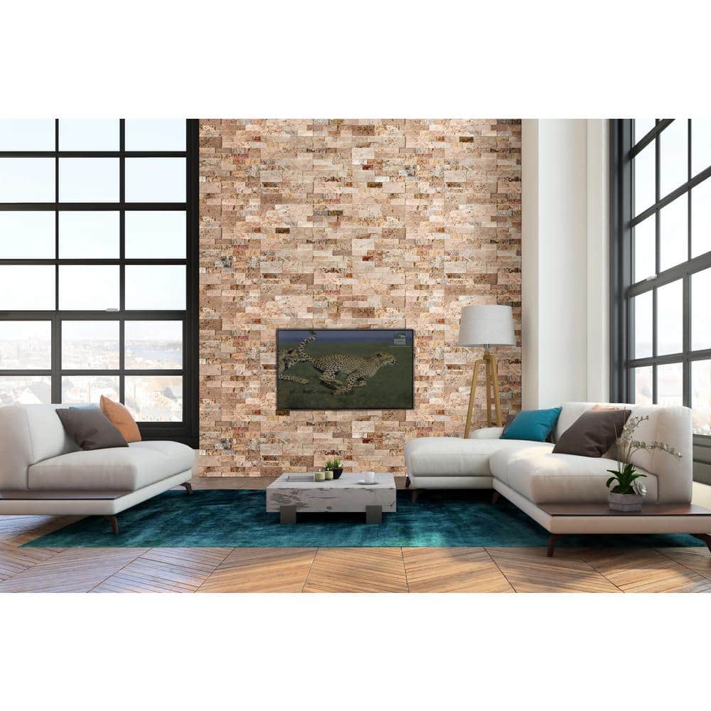 MSI Picasso Ledger Panel 6 in. x 24 in. Natural Travertine Wall Tile (10 cases / 60 sq. ft. / pallet)