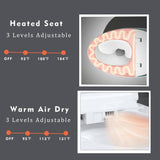 LORDEAR 1.28 GPF Pink Elongated Smart Toilet Bidet with Auto Open/Close Seat