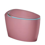 LORDEAR 1.28 GPF Pink Elongated Smart Toilet Bidet with Auto Open/Close Seat