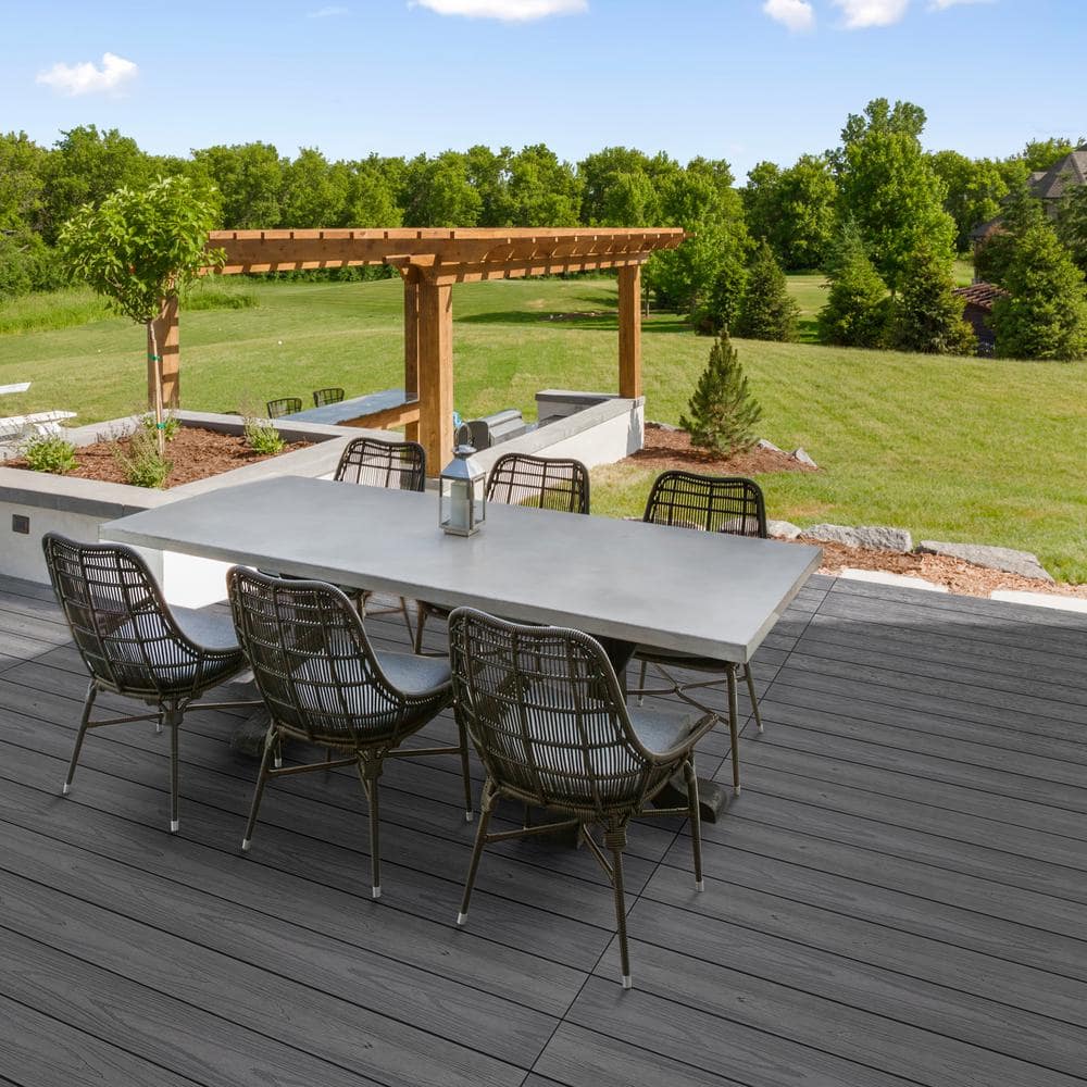 CREATIVE SURFACES Platinum Oak Composite Decking Boards - 12 ft (20 Planks)