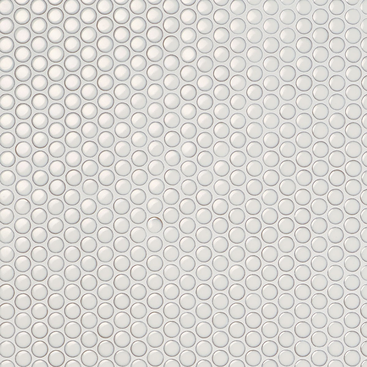 Nirvana Snow White Penny Round Polished Porcelain Mosaic Tile