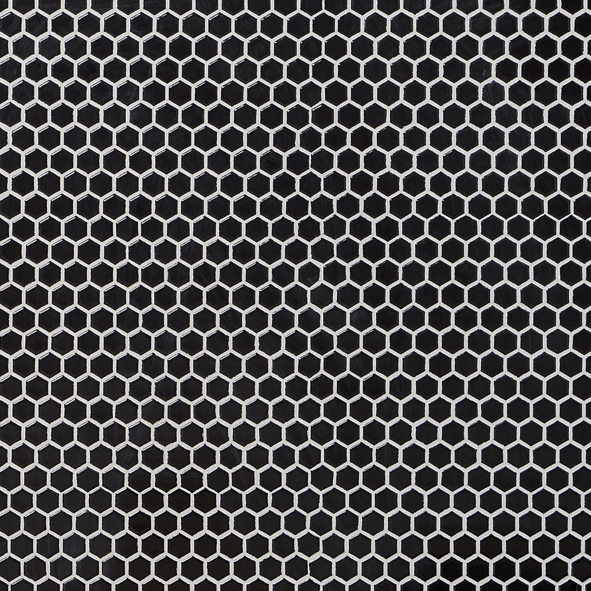 Eden Black 1" Hexagon Polished Porcelain Mosaic Tile