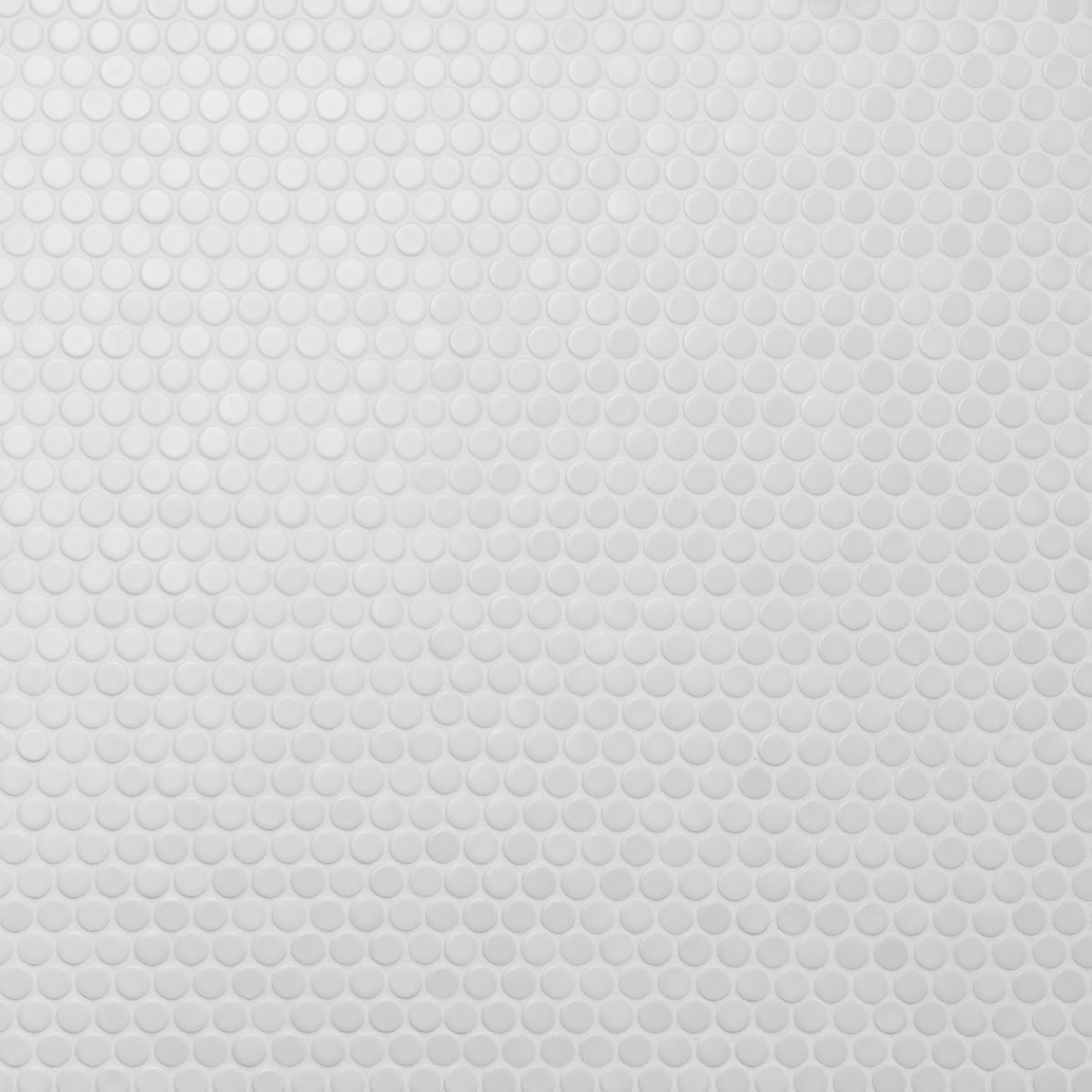 Eden White Penny Round Matte Porcelain Mosaic Tile for Bathrooms and Backsplashes