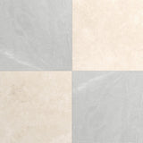 Fortunato Marfil Beige and Amani Gray 12x12 Matte Porcelain Checkerboard Tile