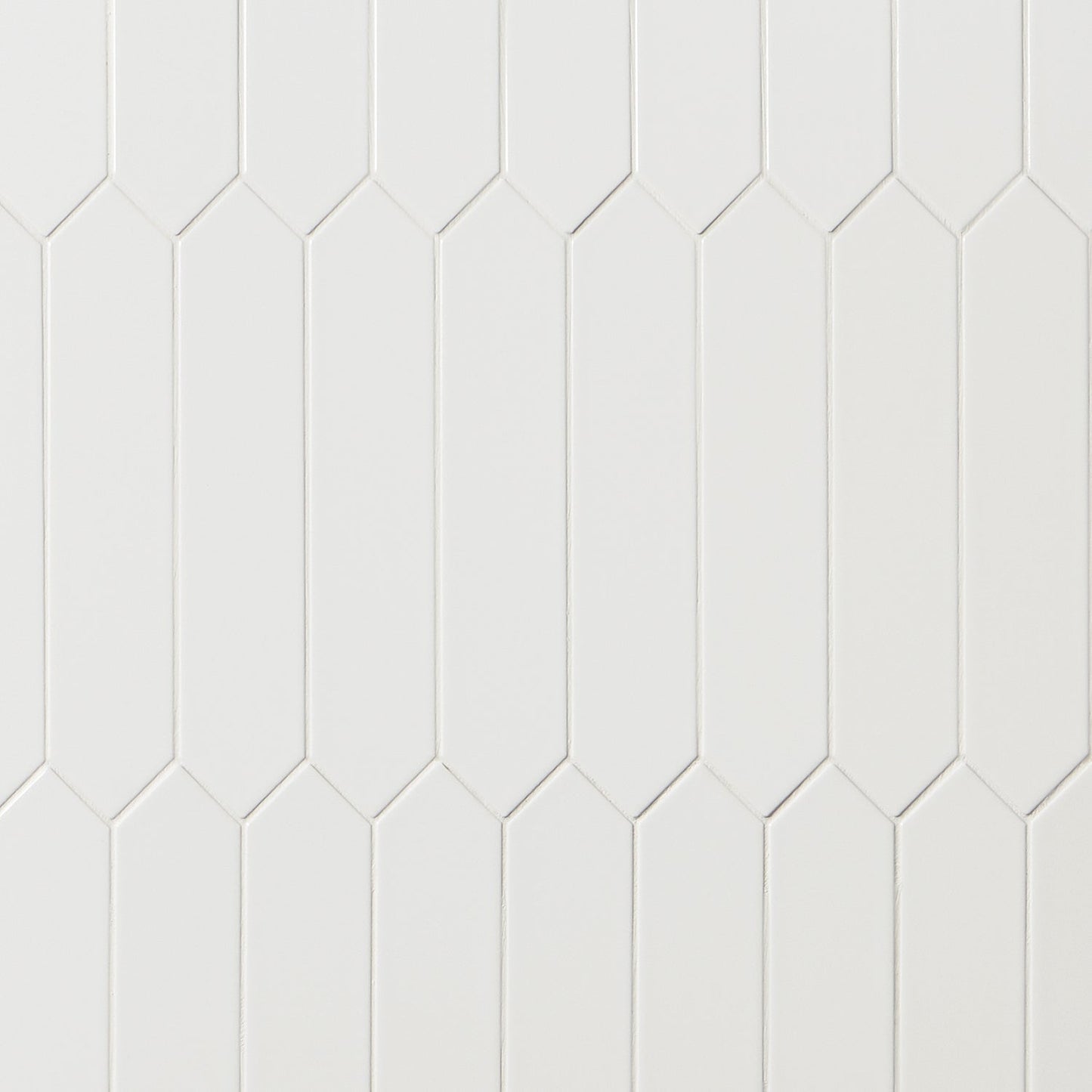 Kent White 3x12 Picket Polished Ceramic Wall Tile by Lux Tile