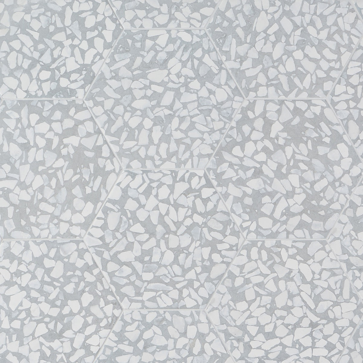 Lux Tile Terrazzo Hex Azulio Blue 9" Matte Porcelain Tile
