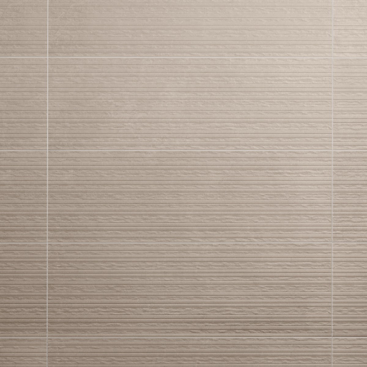 Stoneside Cream Beige Deco 12x36 Textured Matte Ceramic Tile by Lux Tile