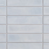 ArtBlock Azure Light Blue Glossy Porcelain Tile 4x16 by Stacy Garcia