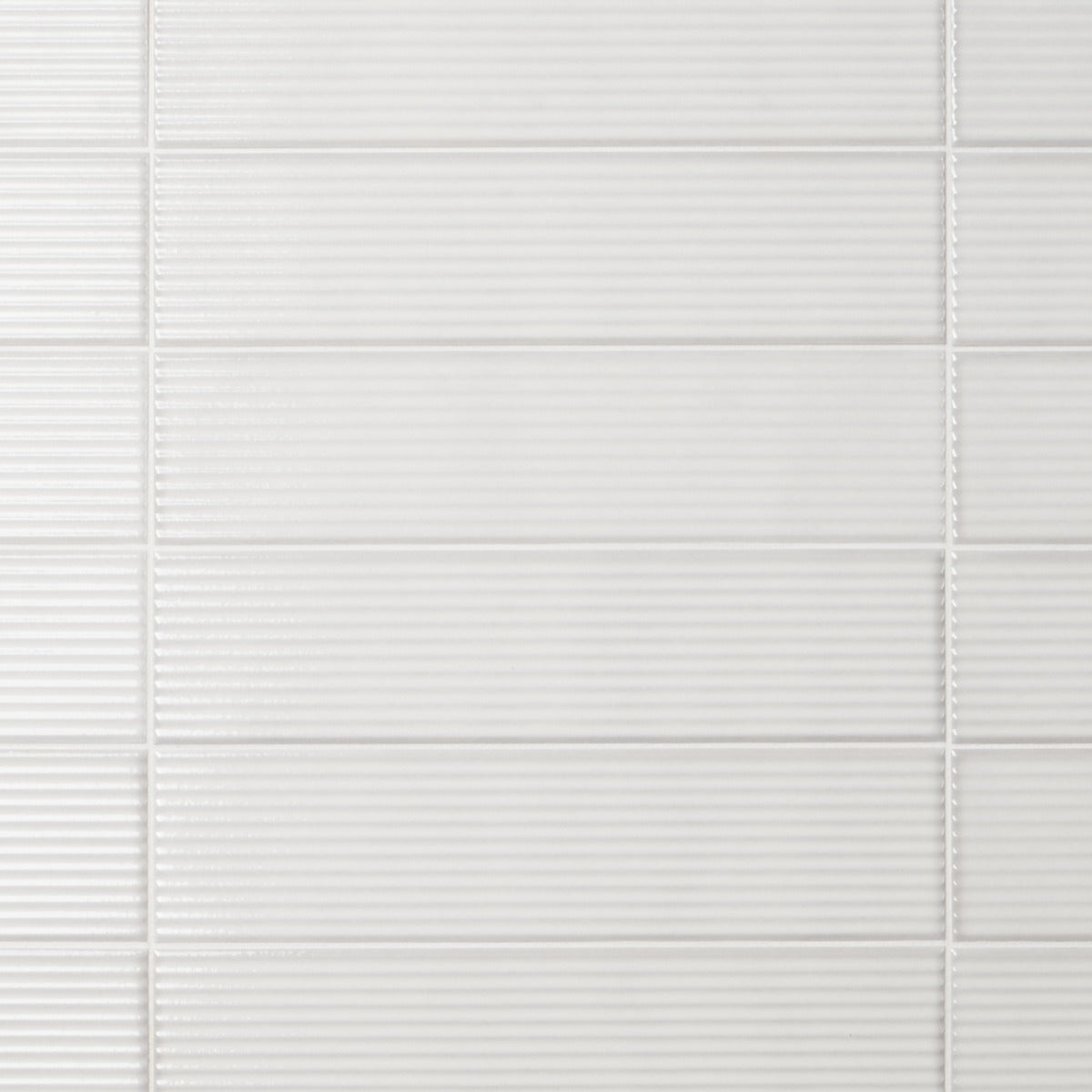 Stacy Garcia ArtBlock Fluted Bianco 4x16 Glossy Porcelain Tile