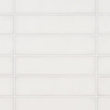 ArtBlock Bianco White 4x16 Matte Porcelain Tile by Stacy Garcia