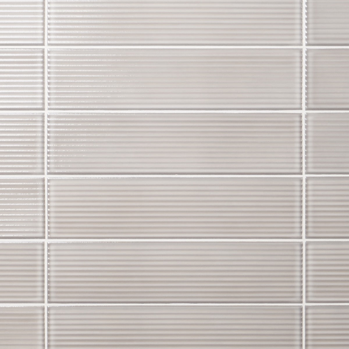 Stacy Garcia ArtBlock Fluted Grigio 4x16 Glossy Porcelain Tile