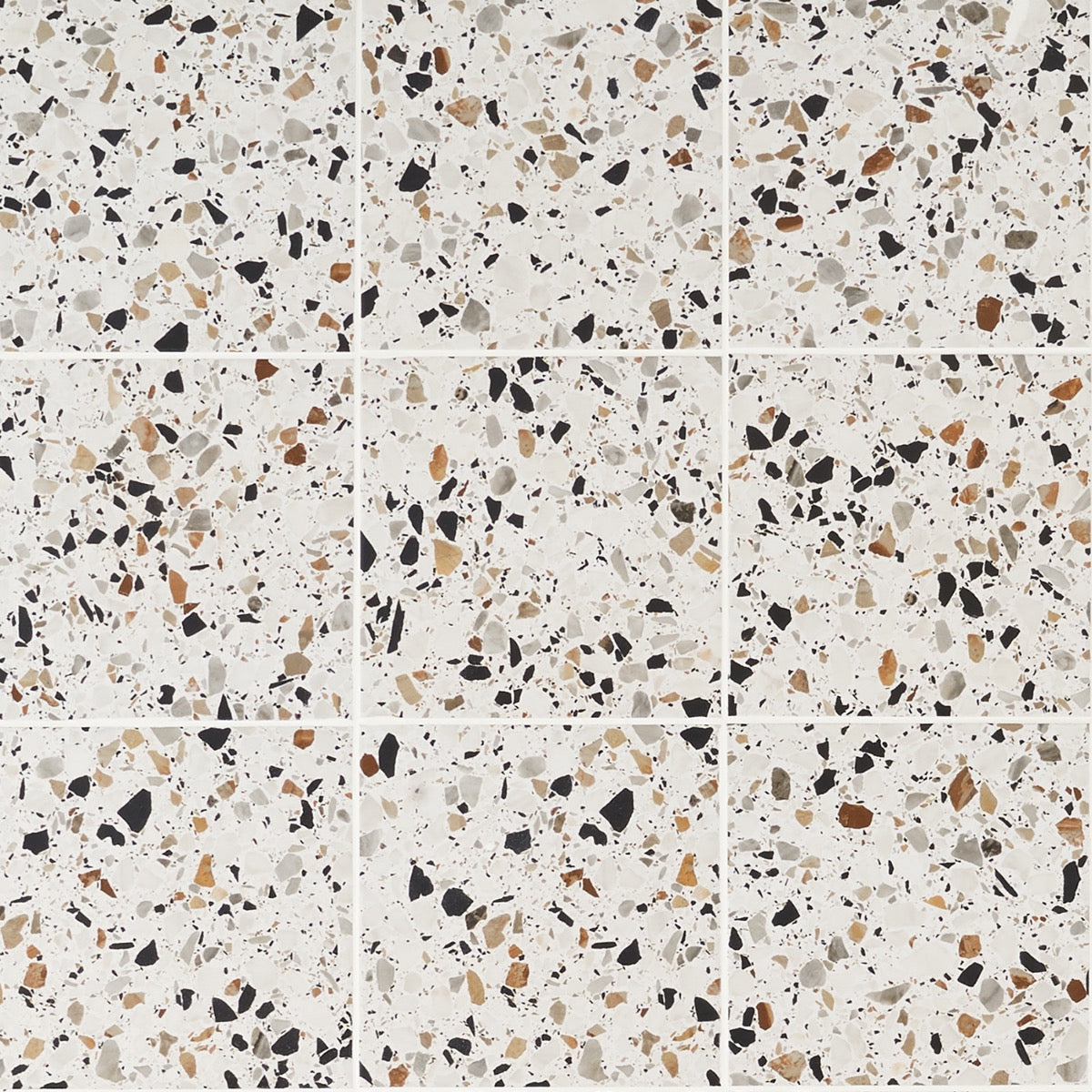 Lux Tile Chips Macro Bianco White 8x8 Matte Porcelain Tile