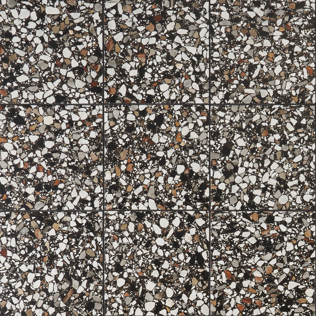 Lux Tile Chips Macro Nero Black 8x8 Matte Porcelain Tile