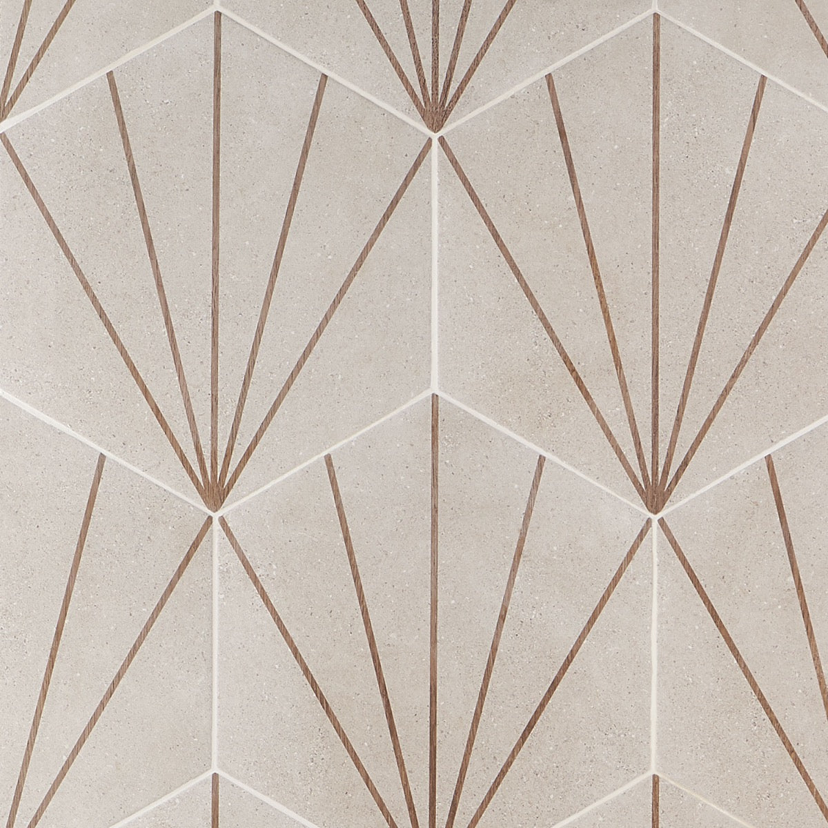 Lux Tile Pergola Beams Taupe 12.5" Hexagon Matte Porcelain Tile