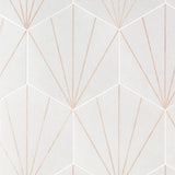 Lux Tile Pergola Beams White 12.5" Hexagon Matte Porcelain Tile