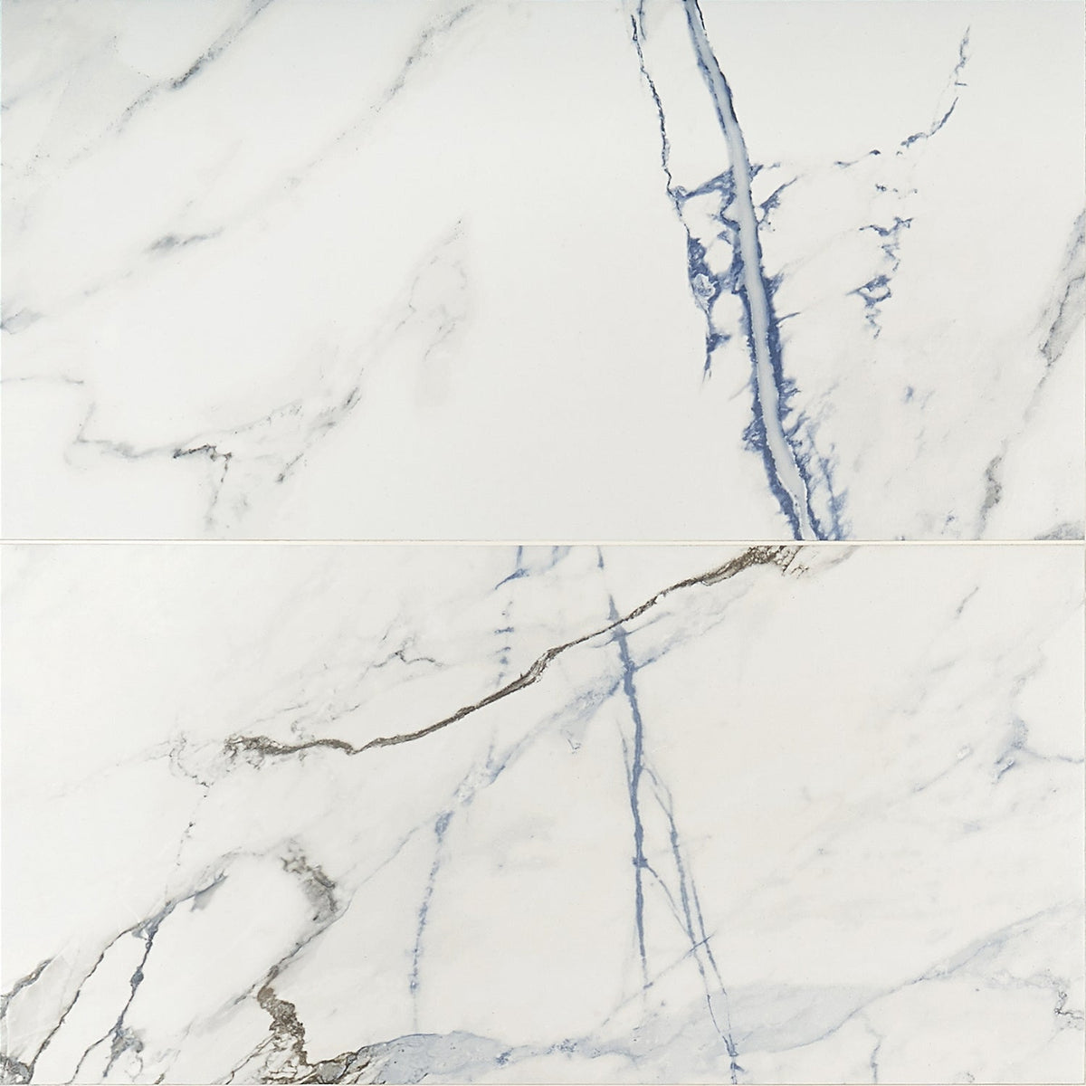 Calacatta Azur Matte Porcelain Tile 12x24 - Lux Tile
