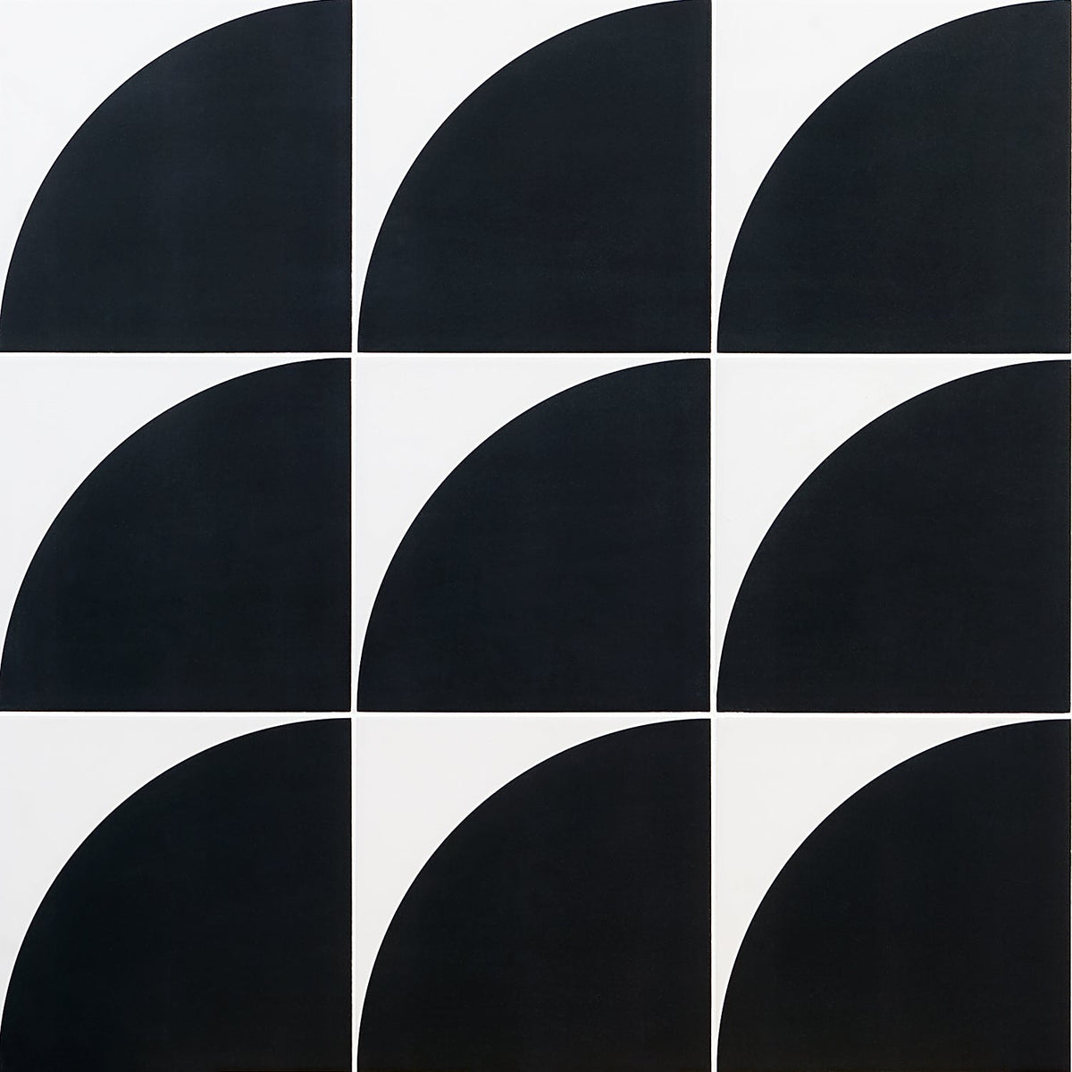 Stacy Garcia Maddox Deco Charcoal Black 8x8 Matte Porcelain Tile