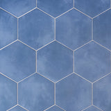 HexArt Azul Blue 8" Hexagon Matte Porcelain Tile - Lux Tile