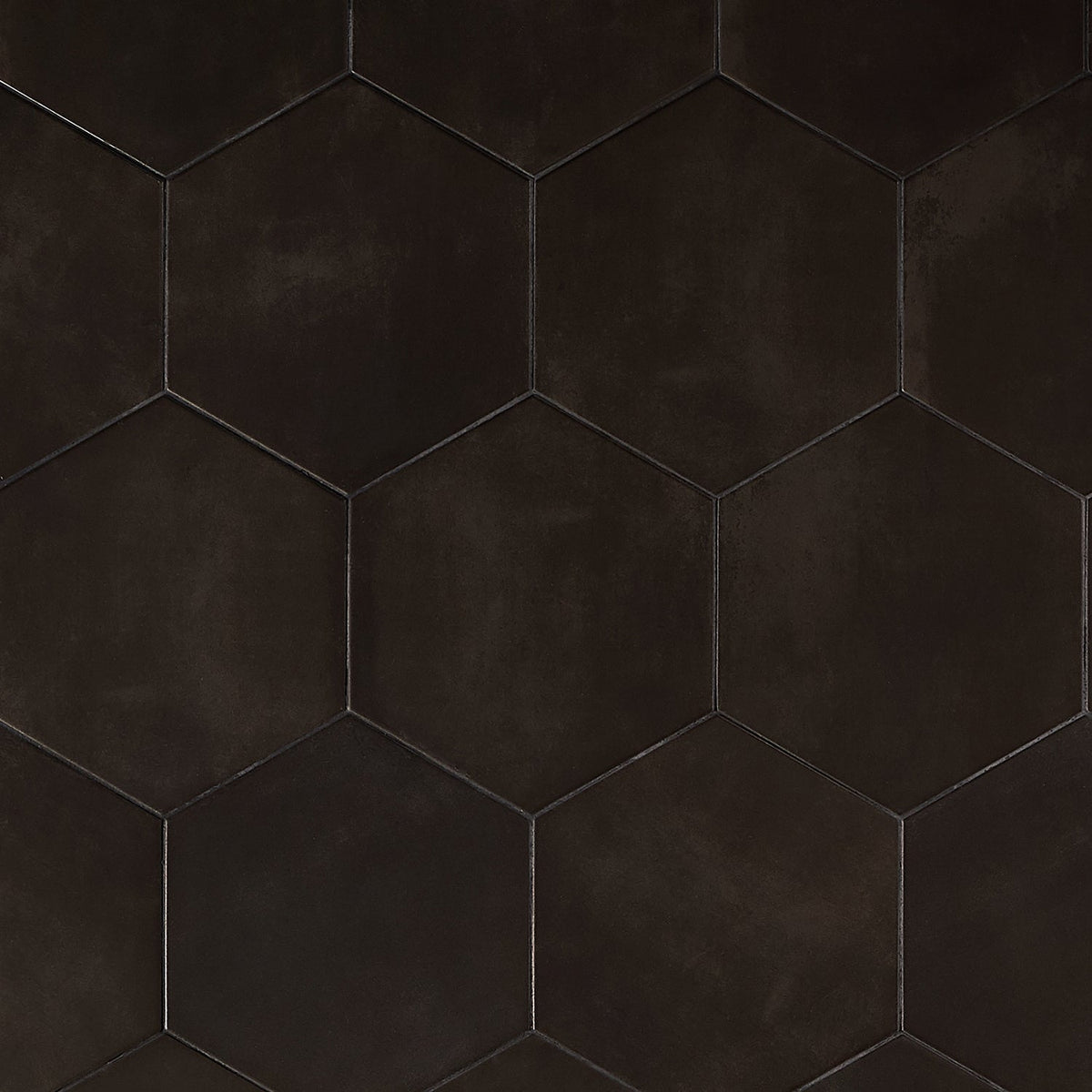 HexArt Nero Black 8" Hexagon Matte Porcelain Tile by Lux Tile