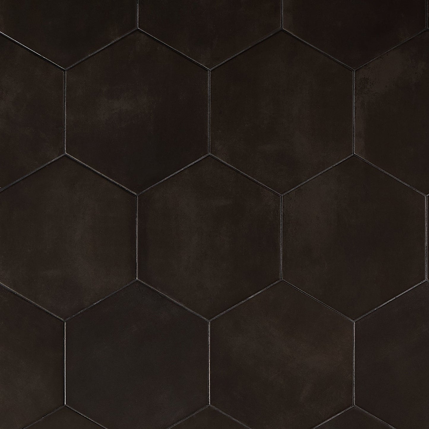 HexArt Nero Black 8" Hexagon Matte Porcelain Tile by Lux Tile