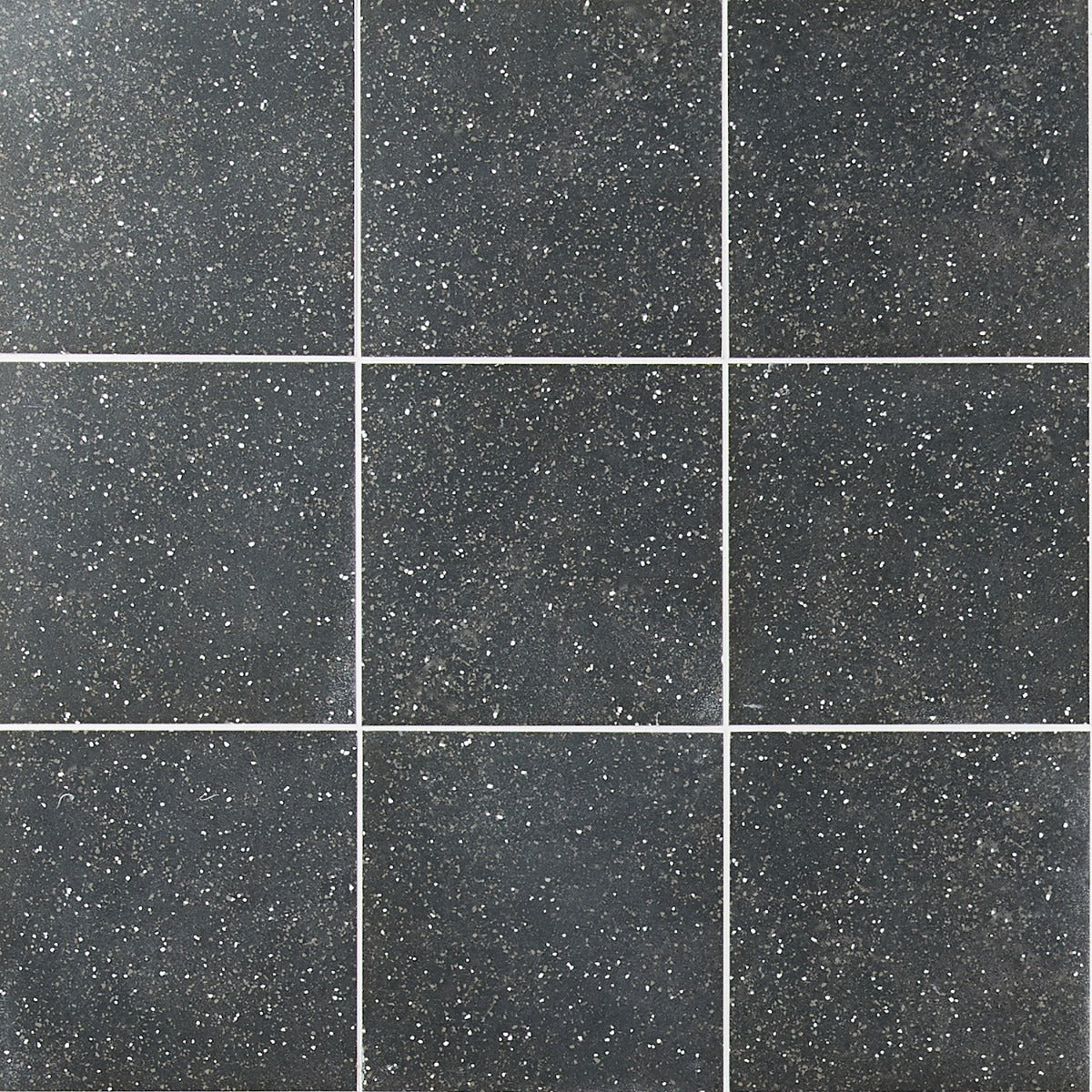 Elizabeth Sutton Charcoal Black Terrazzo 8x8 Matte Porcelain Tile