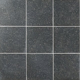 Elizabeth Sutton Charcoal Black Terrazzo 8x8 Matte Porcelain Tile