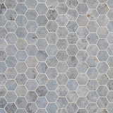 Portrait Ocean Blue 2" Hexagon Matte Porcelain Mosaic Tile - Lux Tile