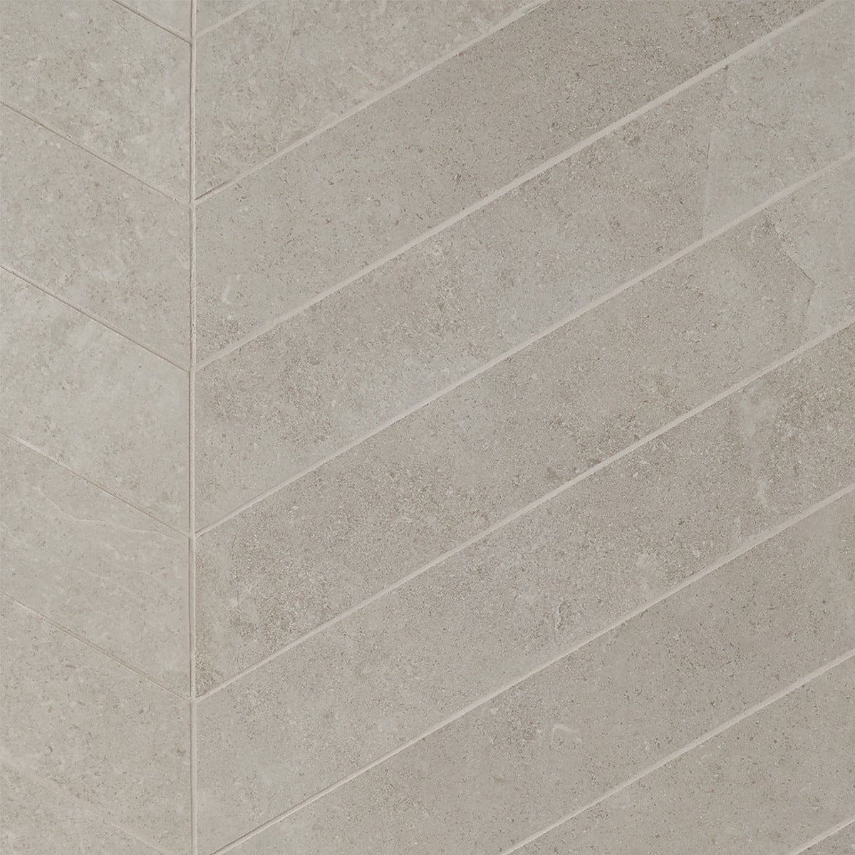 Lux Tile New Rock Fumo Light Gray 4x21 Chevron Matte Porcelain Tile