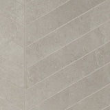 Lux Tile New Rock Fumo Light Gray 4x21 Chevron Matte Porcelain Tile