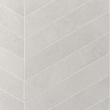 Lux Tile New Rock Perla White 4x21 Chevron Matte Porcelain Tile