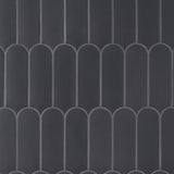 Parry Charcoal Matte Fishscale Ceramic Wall Tile 3x8