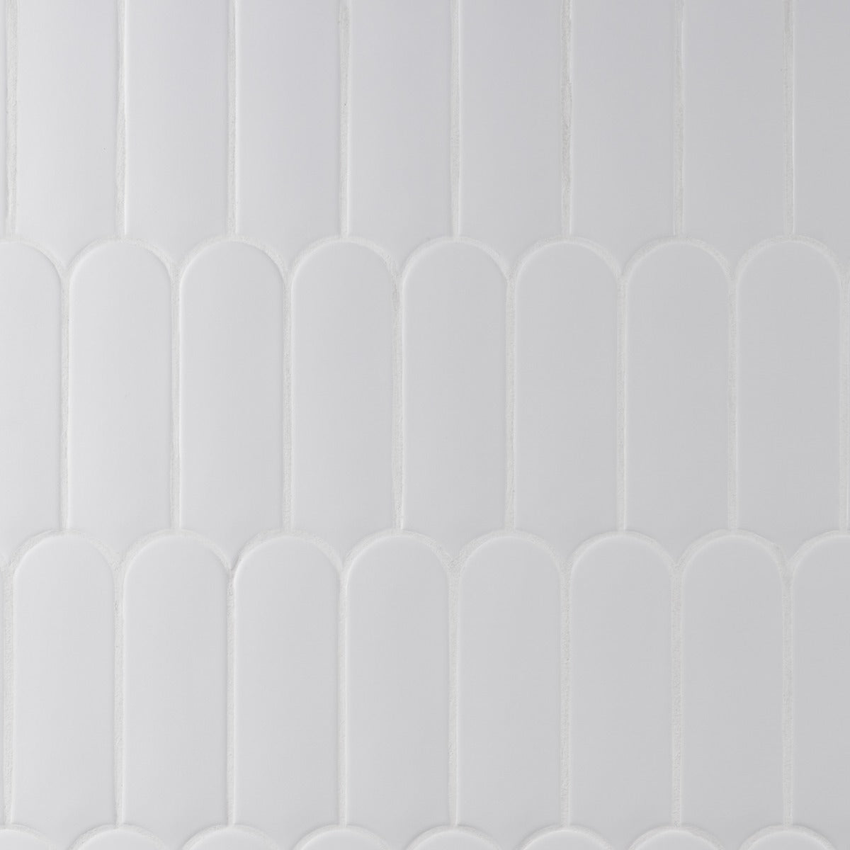 Parry Mist Gray 3x8 Fishscale Matte Ceramic Wall Tile - Lux Tile