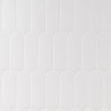 Parry White 3x8 Fishscale Matte Ceramic Wall Tile by Lux Tile