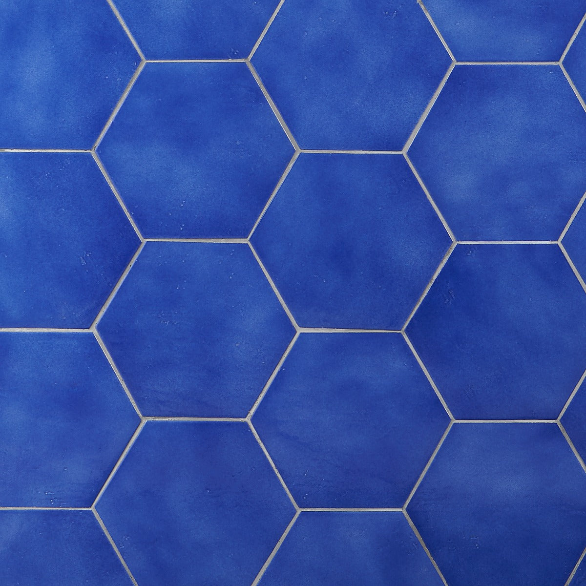 Cavallo Poseidon Blue 7" Hexagon Glossy Porcelain Tile - Lux Tile
