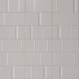 Division Silver 8x16 Fluted Matte Ceramic Wall Tile by Lux Tile