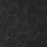 Lux Tile Sasha Hex Nero Black 6" Matte Porcelain Hexagon Tile