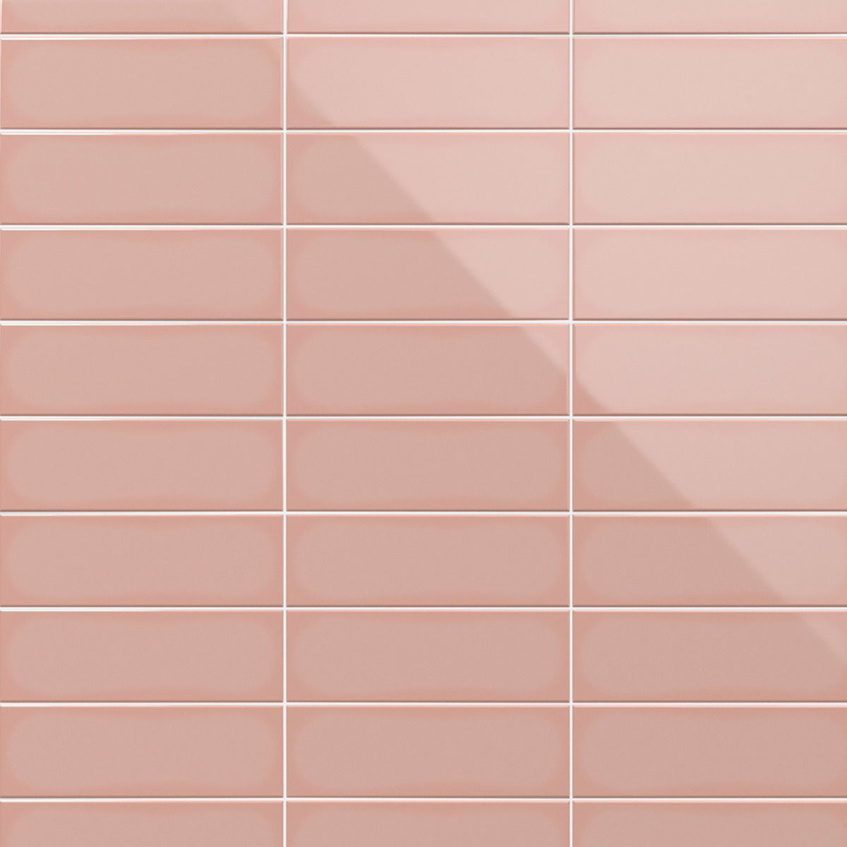 Lux Tile Park Hill Pink 4x12 Polished Porcelain Subway Tile