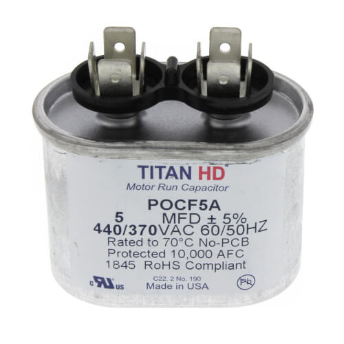 Titan HD POCF5A capacitor - front view (Product Type: Capacitor; Voltage: 440/370V)