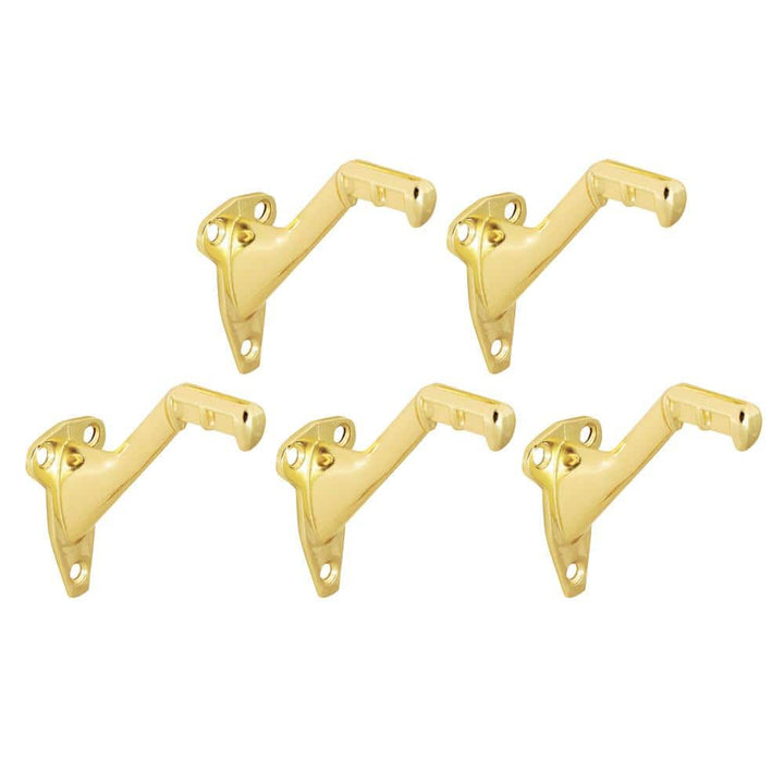 Design House Polished Brass Standard Handrail Bracket (5-Pack)