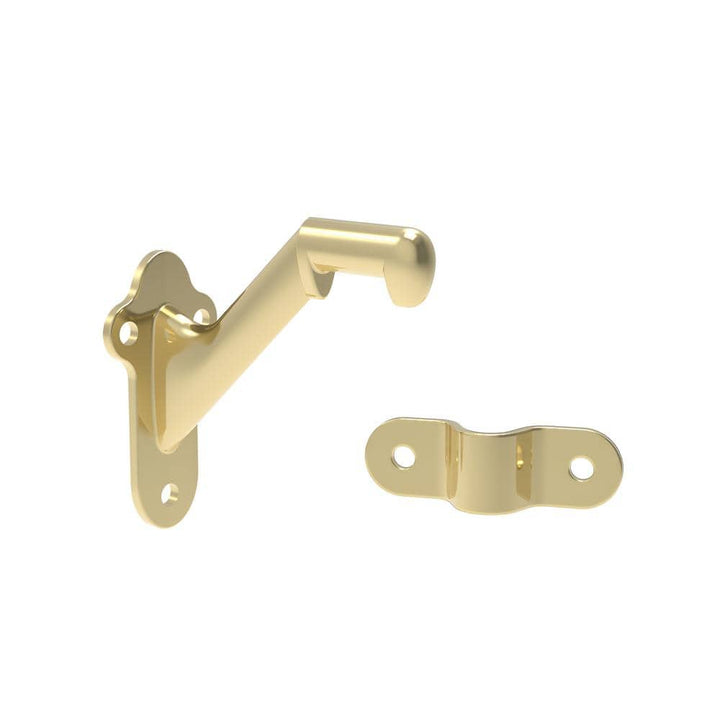 HICKORY HARDWARE Hand Rail Brackets Collection Handrail Bracket Heavy-Duty 2-13/16 in. Polished Brass Finish (15-Pack)