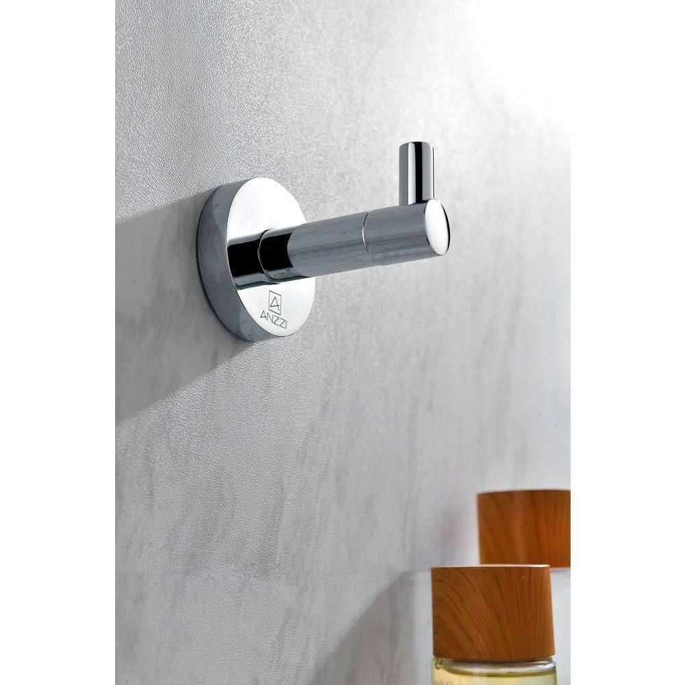 ANZZI Caster Series Single Robe Hook in Polished Chrome