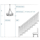 Progress Lighting Elevate Collection 5-Light Polished Chrome Etched White Glass Mid-Century Modern Chandelier Light