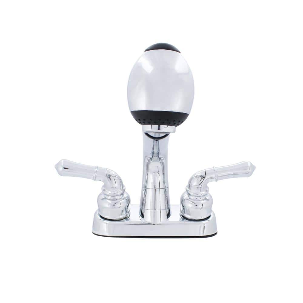 WASSERMAN FAUCETS Dual Handle Pull out Sprayer Laundry Utility Faucet with Washerless Cartridge in Chrome